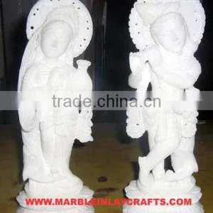 Natural White Radha Krishna Idols thumbnail-1
