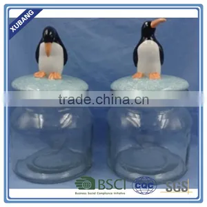Glass Jar for Honey Christmas Cookie Jar Ceramic Penguin Cookie Jar thumbnail-1