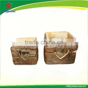 Wood Tea Light Candle Holders for Wedding thumbnail-1