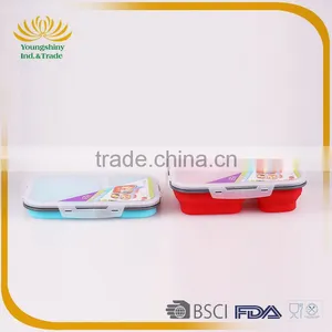 Silicone Collapsible Bento Lunch Box thumbnail-2