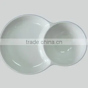 Color Melamine Divided Sauce Plate thumbnail-1