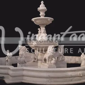 Garden Decoration Hand Carved Natural Marble Water Fountains for Sale thumbnail-3