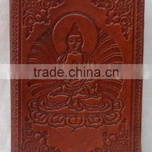 Handmade Vintage Buddha Embossed Refillable Leather Diary thumbnail-1