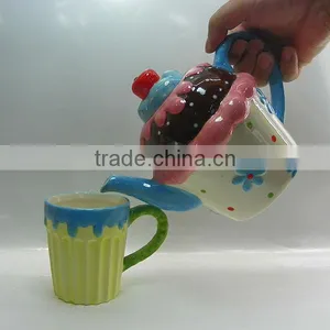 Lovely Teapot/ceramic Tea Pot/ Porcelain Teapot for Home Decor thumbnail-5