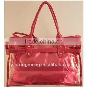 Clear Handbag With Removable Satin Insert&clear PVC Tote Bag(TM-PVC-003 2) thumbnail-1