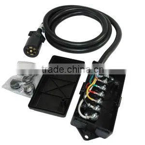 S80474 Black 7-Way Plug Inline Trailer Cord With 7-Gang Junction Box thumbnail-1
