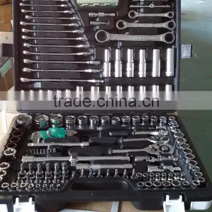 150pcs 1/4",3/8"&1/2"Dr. Metric Socket Wrench Set thumbnail-1