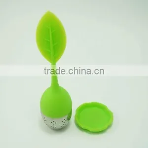 Leaf Shape Cheapest Silicone Tea Bag Stainless Steel Silicone Tea Infuser thumbnail-1