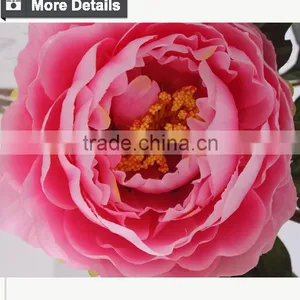 Hot Sale Decorative Silk Flower Cloth Peony Flower thumbnail-5