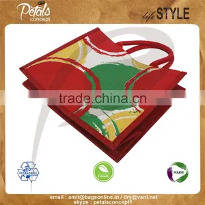 PP Laminated Jute Tote Bag With Padded Rope Handle With Three Color Front & Back Print thumbnail-6