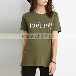 OEM Factory Cotton Printing Custom Women t Shirt Design thumbnail-1