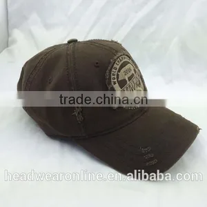 Custom Washed Distressed Leisure Baseball Caps With Embroidery Patch thumbnail-3