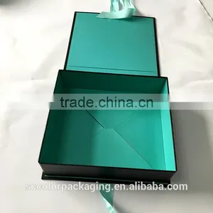 Beautiful Ribbon Gift Foldable Box Customer Design For Luxury Hair Extension Bundles thumbnail-6