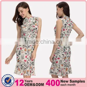 Woman One Piece Custom Floral German Printed Dress Pattern thumbnail-1