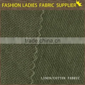 Manufactory to Produce High and Good Handfeel Solid One Plain Weave Fabric 50% Linen 50% Cotton thumbnail-1