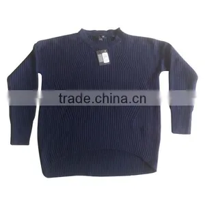 Ladies Long Sleeve Curved Hem Crew Neck Sweater (Garment Stock Lots/Apparel Stock/stocklots/Garment Apparel From Bangladesh) thumbnail-2