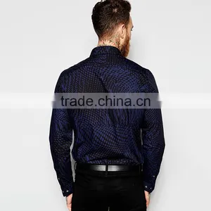 Tailored Fit Shirt 100% Cotton Shirt With All Over Print thumbnail-2