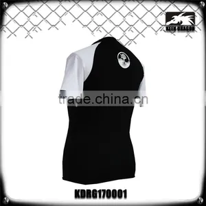 White Custom Lycra Rash Guards for Running With Private Label Logo Print thumbnail-5