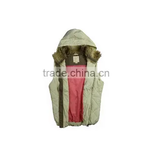 Fashion Winter Women's Warm Sleeveless Coat With Fur Hood thumbnail-2