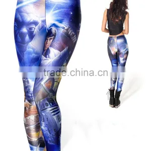 2017 Dry Fit Colorful Yoga Pants Compression Running Tights Leggings for Women thumbnail-1
