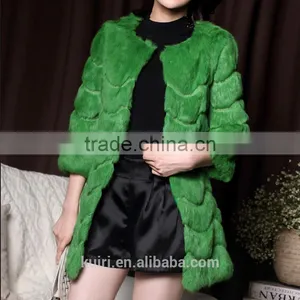 Plus Sizes Winter New Women's Fur Coats Elegant Slim Rex Rabbit Fur Coats Long Fur Jackets Rabbit Coats thumbnail-6