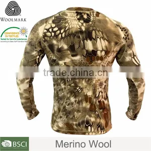 Merino Wool Camo Hoodie Sweatshirt,100%merino Wool Woolen Shirt thumbnail-4