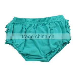 Suitable for All Season 2017 Design for Kids Shorts Wholesale Solid Ruffle Shorts Baby Organic Cotton Bloomers thumbnail-3