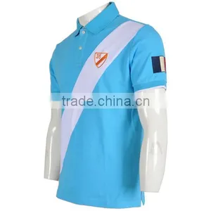 Latest Promotional Men Polo Shirts Wholesale Factory Price Low Moq Sky Blue thumbnail-2