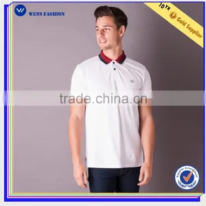Wholesale Tipped Ribbed Cuffs and Collar 100%cotton Boys Mens Polo Shirt thumbnail-1