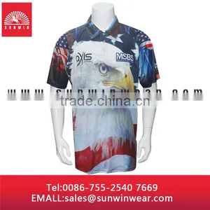 Wholesale Custom 100% Polyester Sublimation Print Dry Fit Polo Shirt Design thumbnail-3