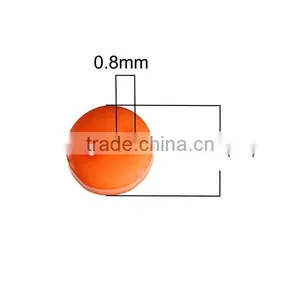 Resin Sewing Buttons Scrapbooking 2 Holes Round Orange-red 6mm Dia thumbnail-2