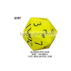 (Q197) 20 SIDED PVC DICE thumbnail-1