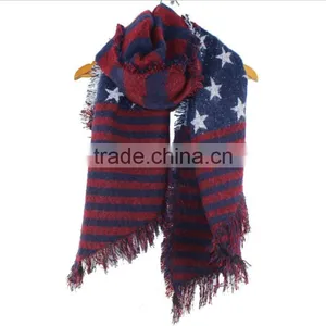Fashion EU Stars and Stripes Winter Women Scarf and Shawl 2017 thumbnail-2
