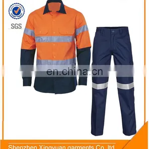 Manufacture OEM Unisex Safety Work Wear Uniform With Reflective Tapes thumbnail-1
