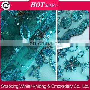 Mesh Plain Embroidery With Spangle thumbnail-1