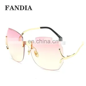 Mirror Pink UV400 Unique Flat Oculos De Sol Women Sun Glasses Sunglasses thumbnail-1