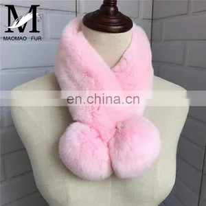 2016 Good Quality New Genuine Rabbit Fur Lady Scarf / Warm Winter Women Scarf thumbnail-6