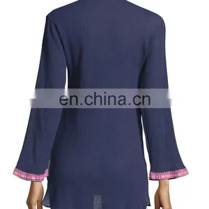 India Wholesale Cotton Embroidered Tunic thumbnail-2