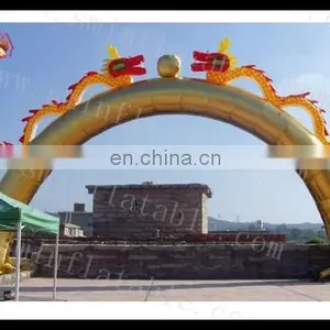 Golden Inflatable Arch With Dragons thumbnail-1