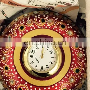 Hand Carved Round Clock by RH thumbnail-1