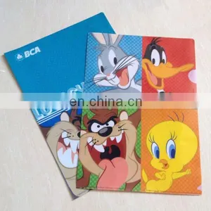 Eco-friendly PP Material Cartoon Character CMYK Printing L-shaped pp File Folder thumbnail-4