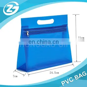 Custom Zippered Wholesale Waterproof High Quality Clear PVC Travel Cosmetic Toiletry Bag thumbnail-1