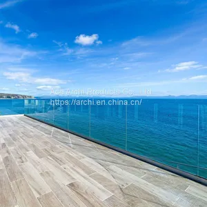 Aluminum U Channel Base Glass Railing Terrace Fence for Balcony thumbnail-5