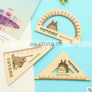 Wood Scale Metric Square Triangle Ruler thumbnail-1
