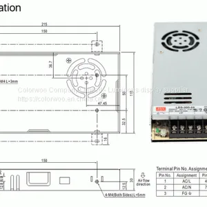 Meanwell LRS-350 Switching Power Supply 12V 24V 36V 48V 350W Original MW Taiwan Brand LRS-350-24 thumbnail-5