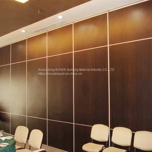 Fabric Soundproof Aluminum Track Channel Folding Movable Operable Partition Walls thumbnail-2
