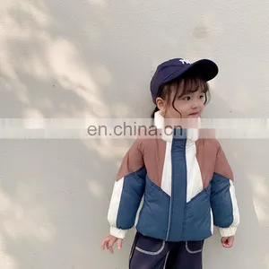 4246/High Quality Wholesale Kids Winter Clothes Baby Fashionable Warm Color Blocking Sports Coat thumbnail-2