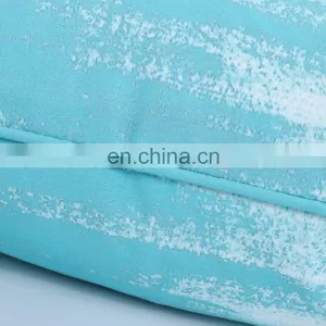 Spring Painted Stripe Turquoise Ombre Water Color Aqua Blue Dye Teal Decorative Pillow/cushion thumbnail-3