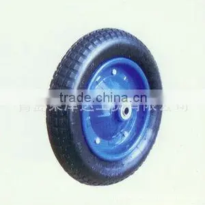 Durable Without Air High Quality Rubber Wear-resisting Flat Free Wheels YPU007 thumbnail-1
