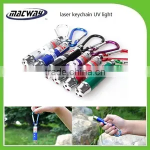 UV Keyring Torch Laser Light Led Keychain Flashlight thumbnail-1